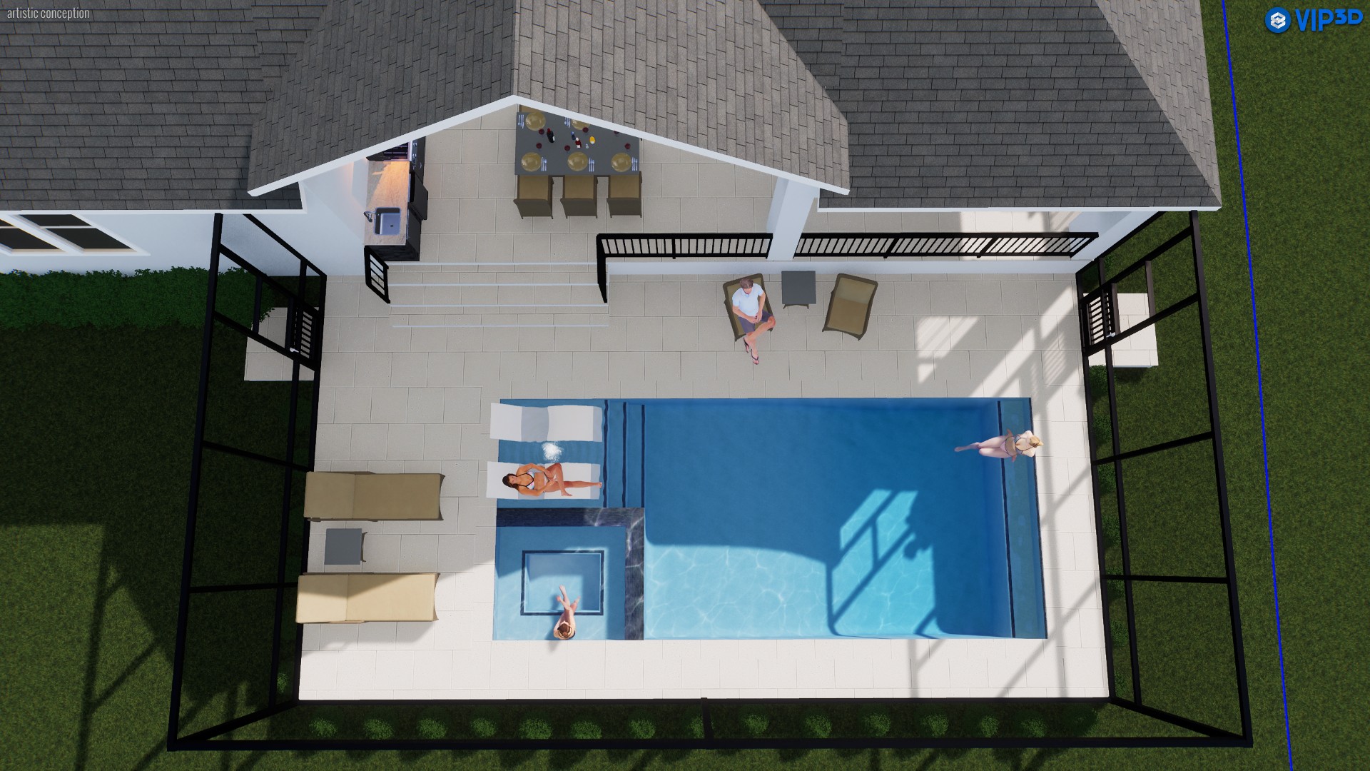 Pool daytime view